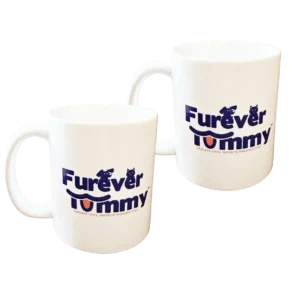 Furever Tummy Purrfect Coffee Mug White 11 Ounce Set of 2