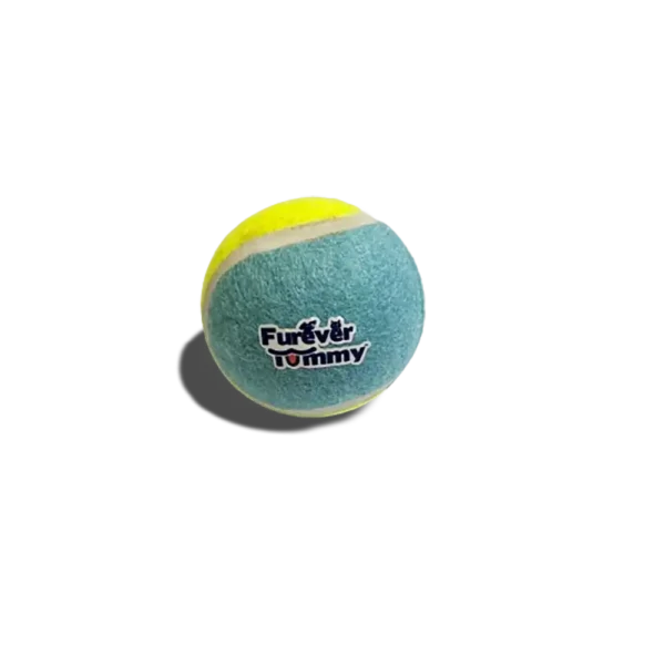 Furever Tummy Dog Toy Tennis Ball Blue Yellow