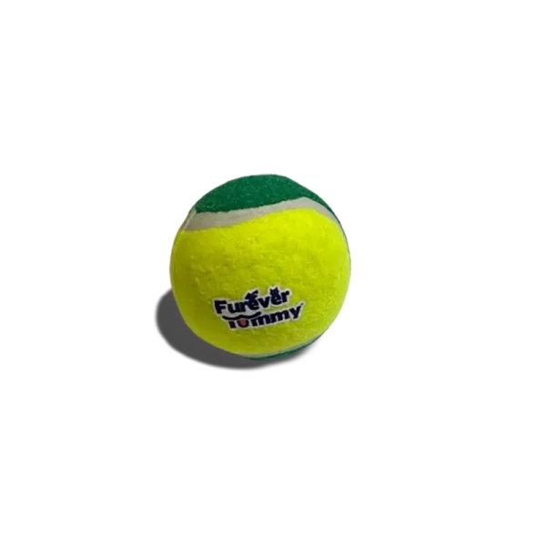 Furever Tummy Dog Toy Tennis Ball Green Yellow