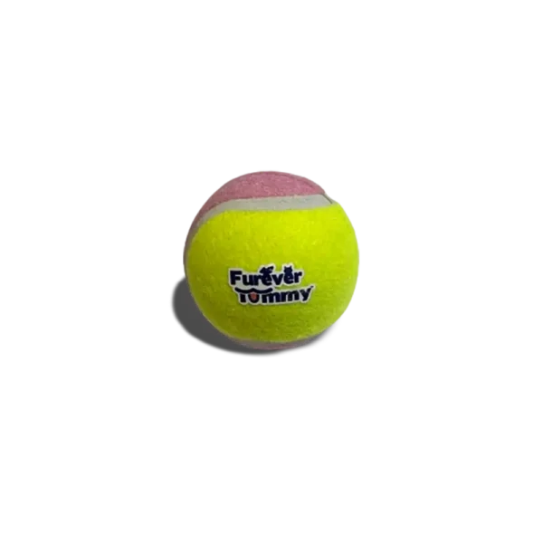 Furever Tummy Dog Toy Tennis Ball Pink Yellow